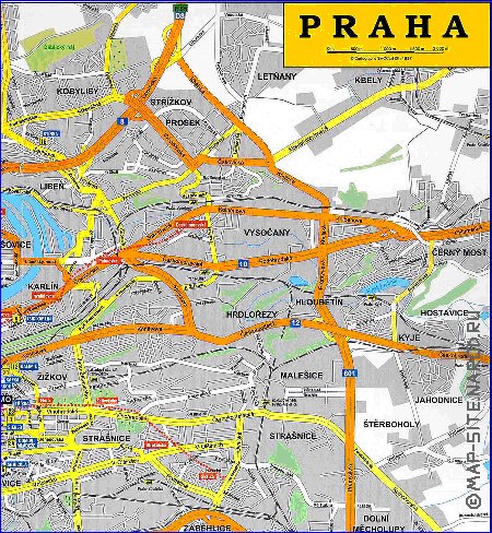 carte de Prague en anglais