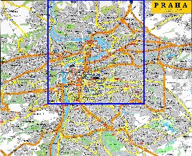 mapa de Praga em ingles