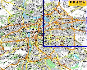 carte de Prague en anglais