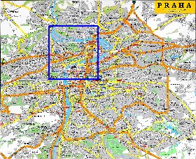 mapa de Praga em ingles