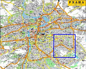 carte de Prague en anglais