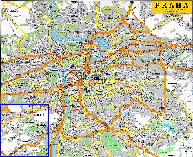 carte de Prague en anglais