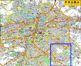 carte de Prague en anglais