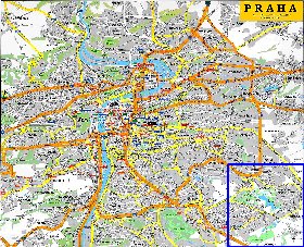 carte de Prague en anglais