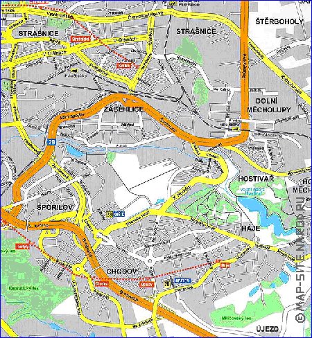 carte de Prague en anglais