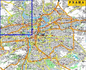 mapa de Praga em ingles