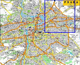 carte de Prague en anglais