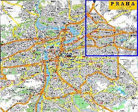 carte de Prague en anglais