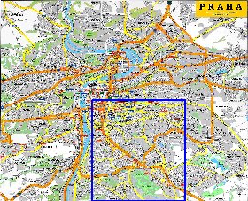 carte de Prague en anglais