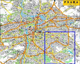 carte de Prague en anglais