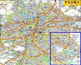 carte de Prague en anglais