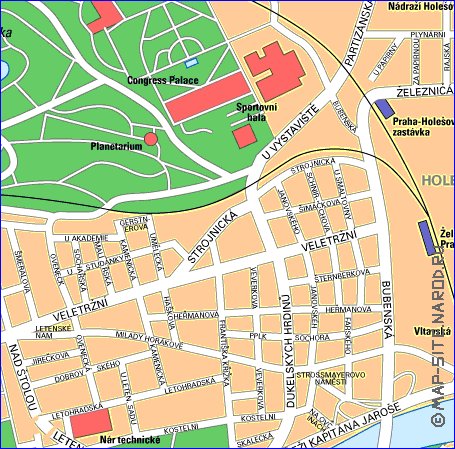 mapa de Praga