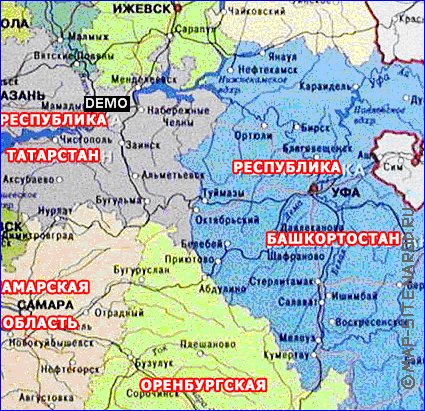 carte de District federal de Privoljsk