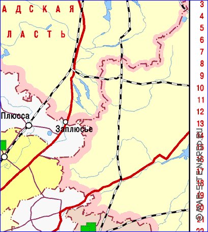 Administrativa mapa de Oblast de Pskov