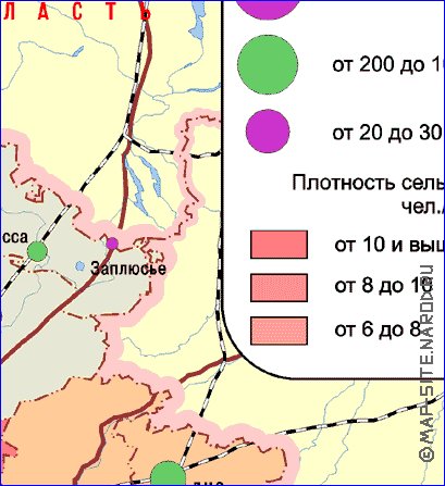 mapa de de densidade populacional Oblast de Pskov