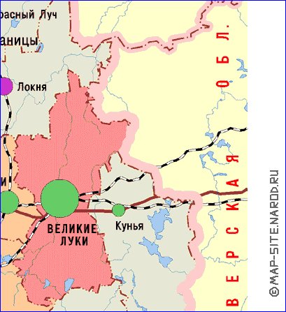 carte de de la densite de population Oblast de Pskov