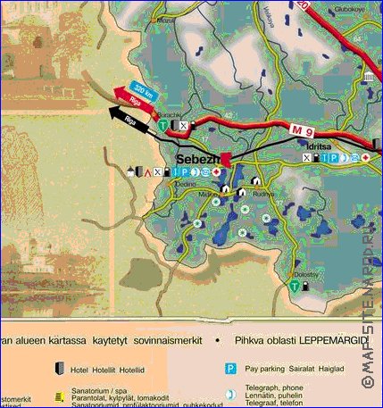 carte de Oblast de Pskov