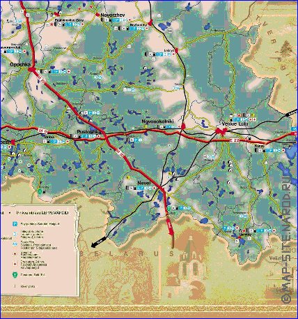 carte de Oblast de Pskov