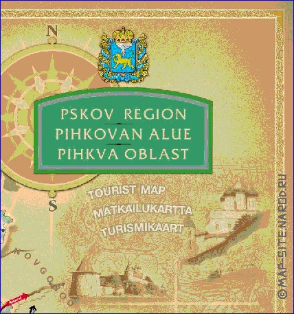 carte de Oblast de Pskov