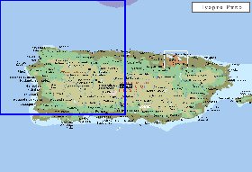 mapa de Porto Rico em ingles