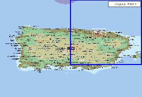 mapa de Porto Rico em ingles