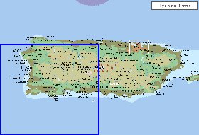 carte de Porto Rico en anglais