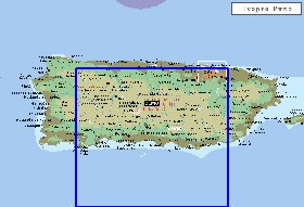 carte de Porto Rico en anglais