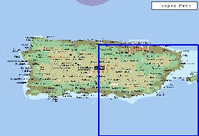 mapa de Porto Rico em ingles