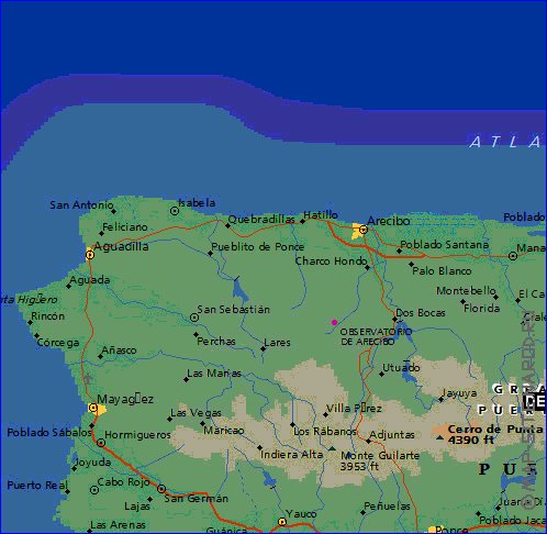 mapa de Porto Rico